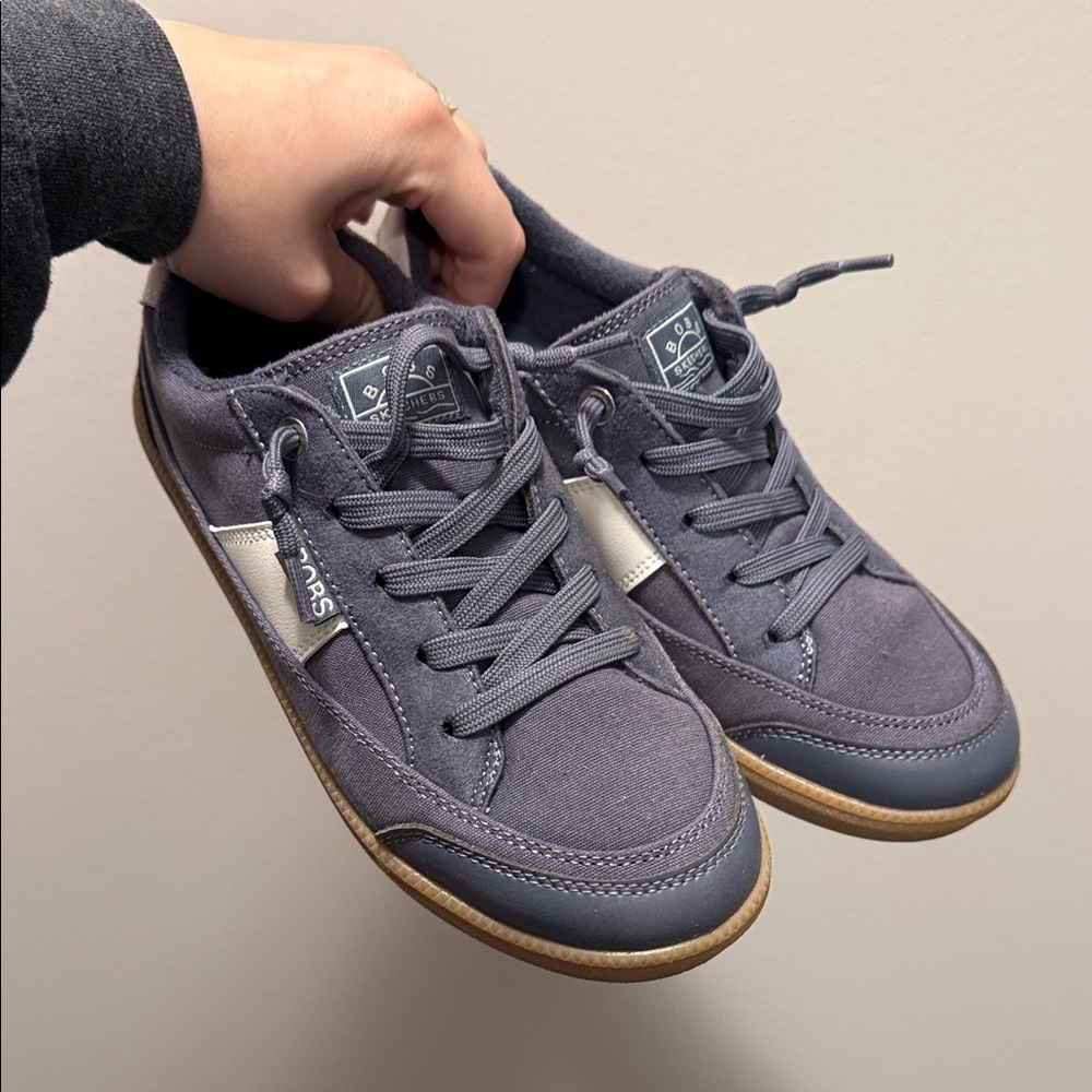 Skechers WOMENS Gray and Navy Sneakers